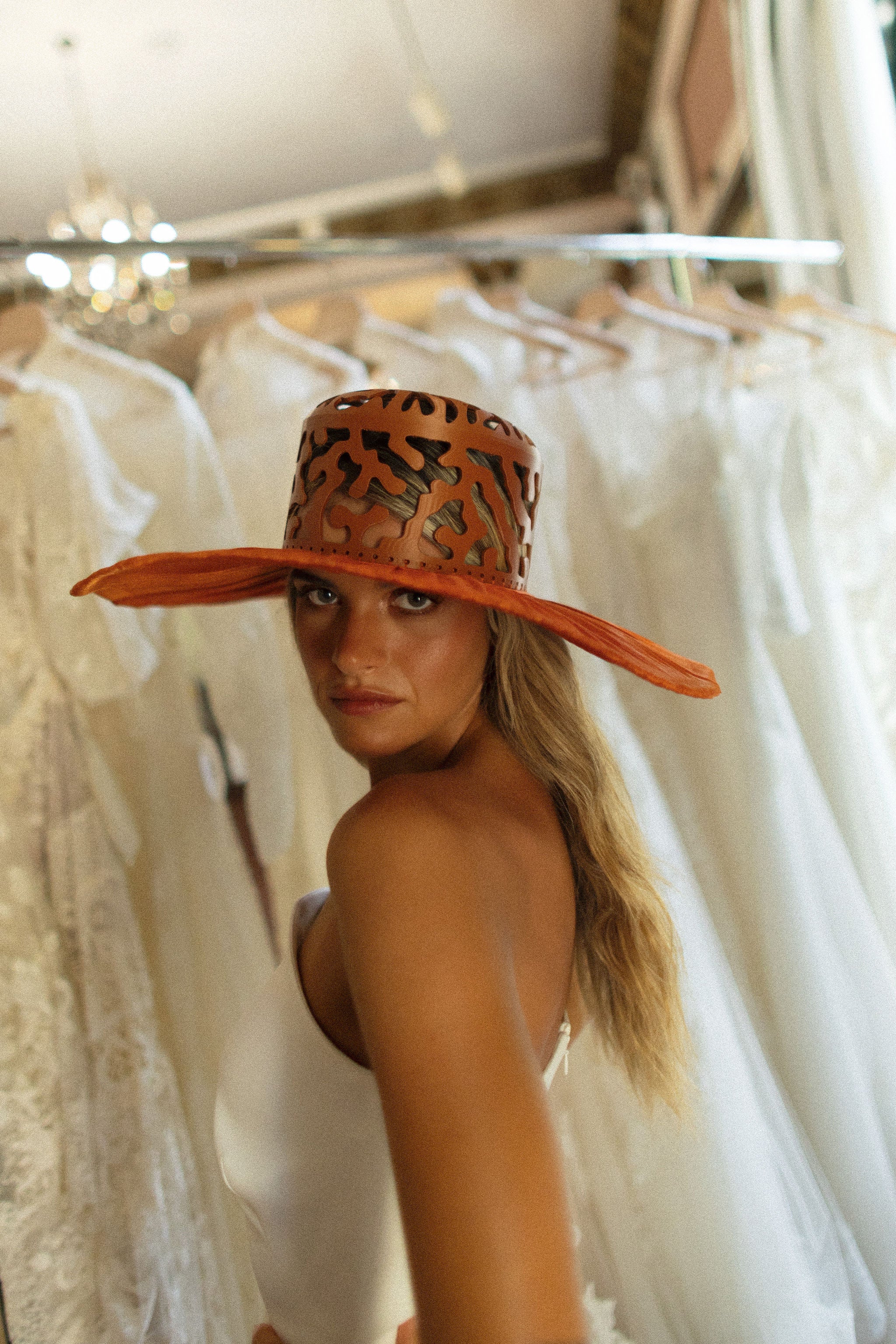 Luxury Cream and Brown Designer Hat Cream Brown Hat - Etsy main image 3