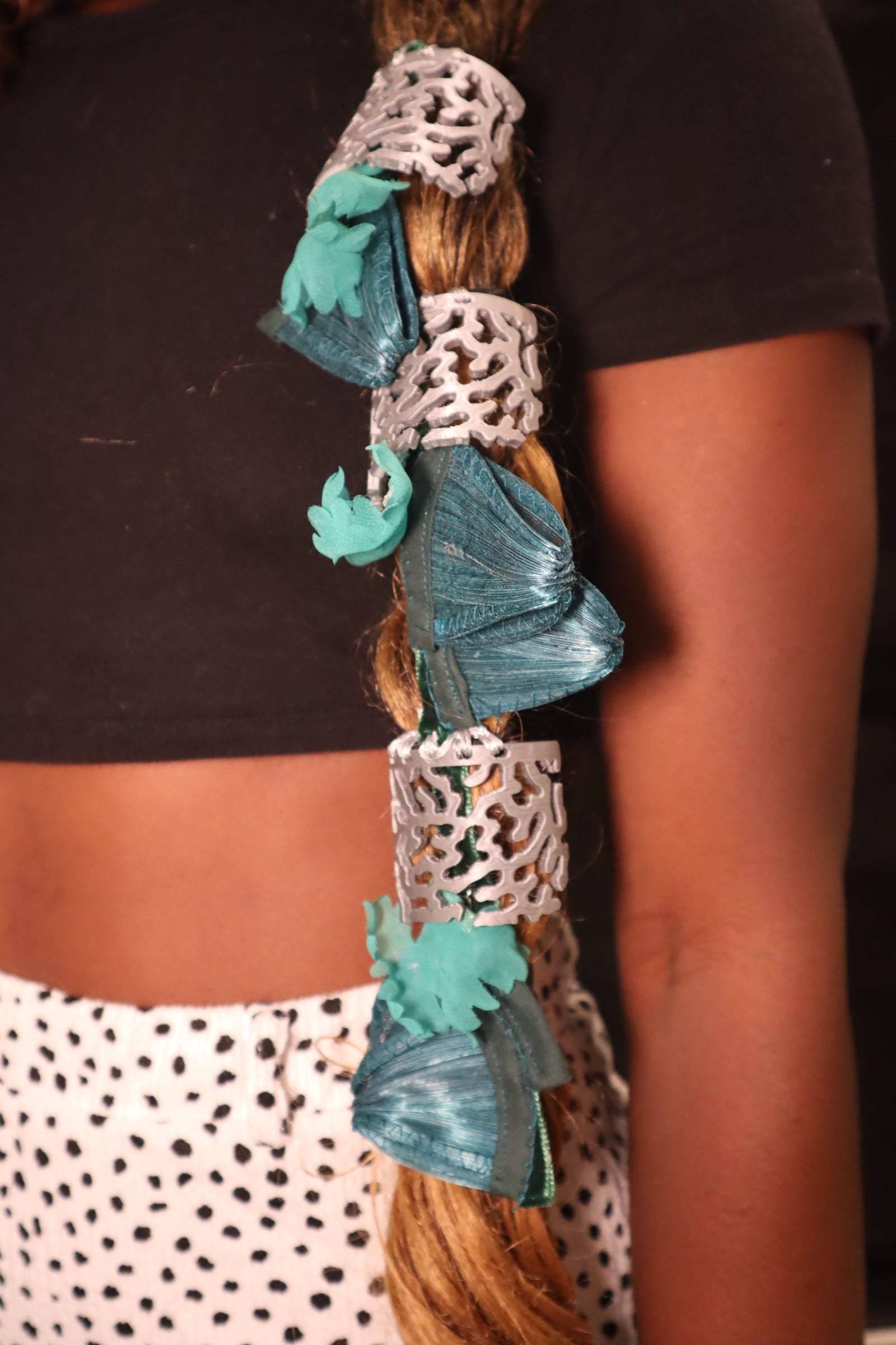 Brain Flower Ponytail Cuff